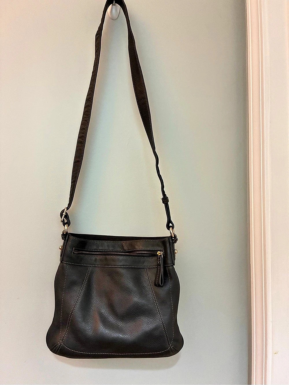 Liz Claiborne Black Leather Crossbody Bag